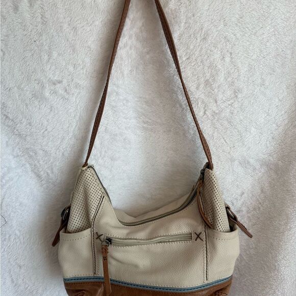 The Sak Cream and Brown Shoulder Bag - Picture 7 of 10